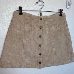 She & Sky corduroy skirt in cream